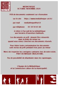 Affiche COVID Médiathèque