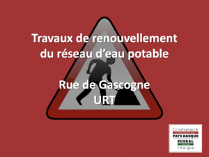 Encart de travaux de renouvellement du réseau d'eau potable