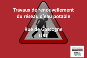 Encart de travaux de renouvellement du réseau d'eau potable