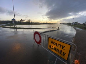 route inondée Urt